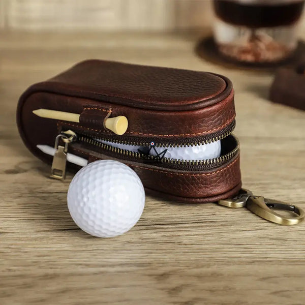 Customizable Leather Golf Ball Case – Voyageur Links