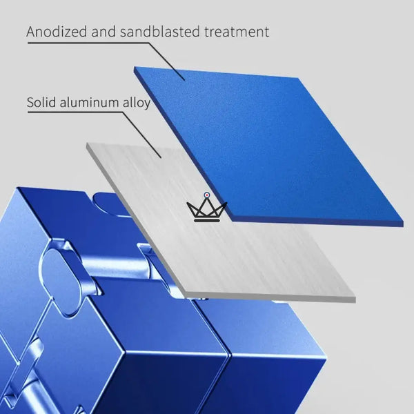Anti-stress metal infinity cube for desk - SPIRA