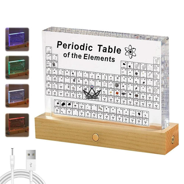 Tableau Périodique Décoratif avec Vrais Éléments : Mendeleïev - - cadre original - Cadeau, Noël, Anniversaire, Original - Atelier Atypique