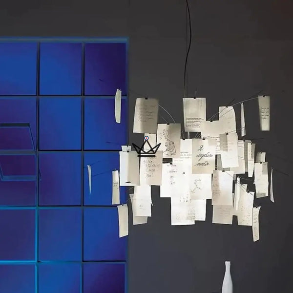 Lustre suspension Luminaire - Zettel Style Mémosphère - - luminaire - Cadeau, Noël, Anniversaire, Original - Atelier Atypique