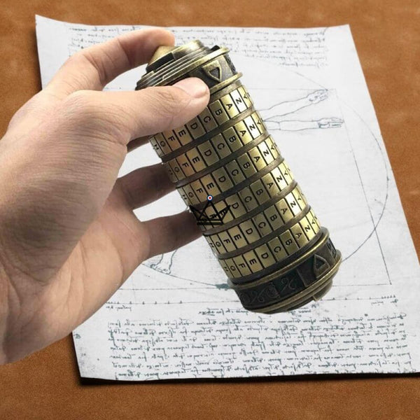 Cryptex Da Vinci – Coffre à message codé en bronze