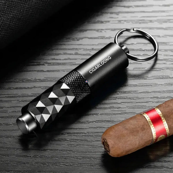 Diamond-faceted cigar punch keychain, 5 colors — FACETTE – 3/21