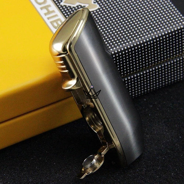 Briquet Chalumeau COHIBA - 3 Torches HOUDINI cigare argent
