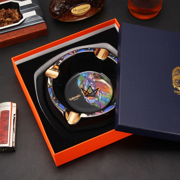 Cendrier à Cigare de Luxe - Lion Prisme - - cendrier - Cadeau, Noël, Anniversaire, Original, Fête des pères, fête des mères - Atelier Atypique