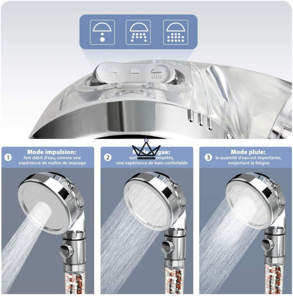 Douchette EcoSpa Triple Action - Premium - - Douchette - Cadeau, Noël, Anniversaire, Original - Atelier Atypique