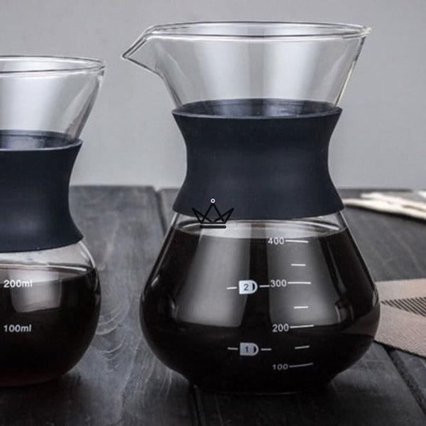 Glass slow coffee maker, 400 ml — SLOW COFFEE, Black / Not included
