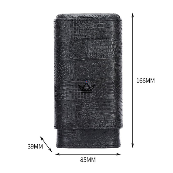 Etui 3 cigare en cuir - Krodilos - - etui cigare - Cadeau, Noël, Anniversaire, Original - Atelier Atypique