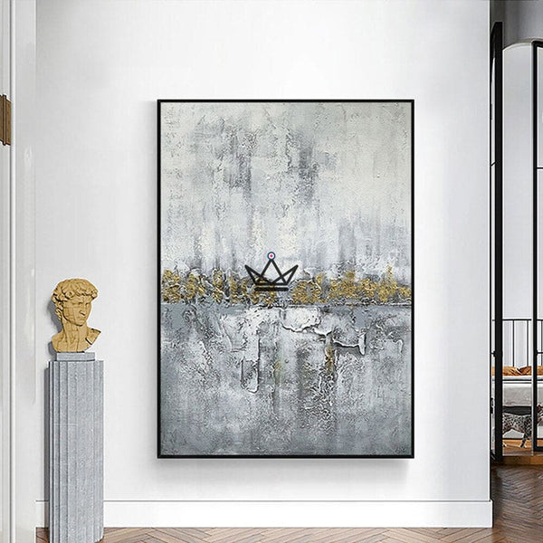 Peinture à l'huile sur toile XXL - Golden Abstraction - - toile - Cadeau, Noël, Anniversaire, Original - Atelier Atypique