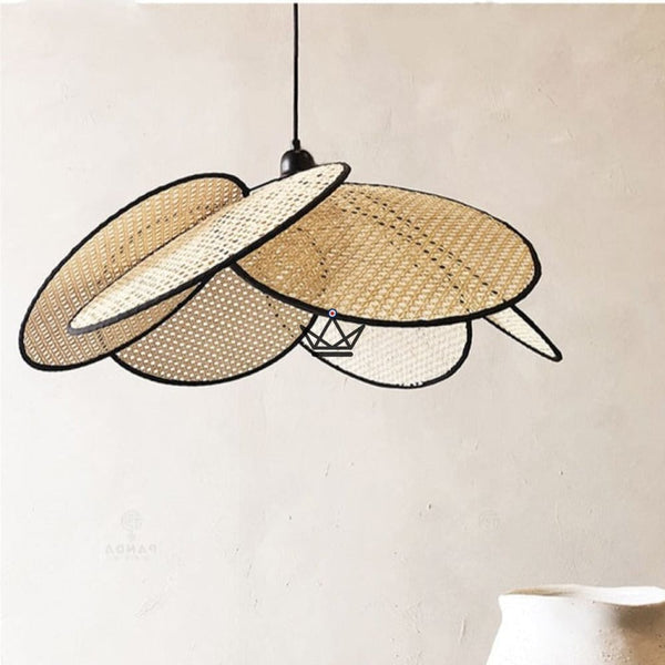 Lustre suspension Luminaire - Screen Rotin - - luminaire - Cadeau, Noël, Anniversaire, Original - Atelier Atypique