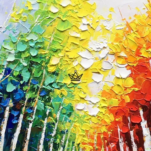 Peinture à l'huile sur toile XXL - Essence de forêt - - toile - Cadeau, Noël, Anniversaire, Original - Atelier Atypique