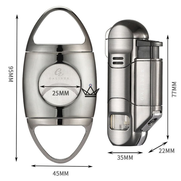 Pack briquet torche et Coupe-cigare - Incendium - - coffret cigare - Cadeau, Noël, Anniversaire, Original - Atelier Atypique