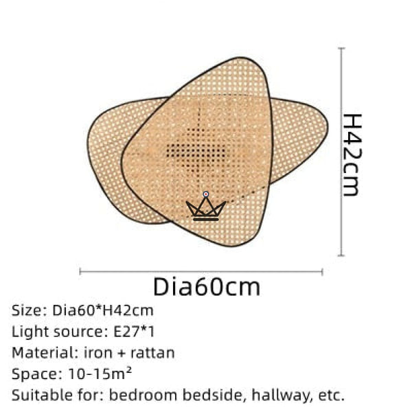 Lustre suspension Luminaire - Screen Rotin - - luminaire - Cadeau, Noël, Anniversaire, Original - Atelier Atypique