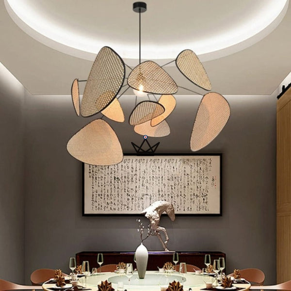 Lustre suspension Luminaire - Screen Rotin - - luminaire - Cadeau, Noël, Anniversaire, Original - Atelier Atypique