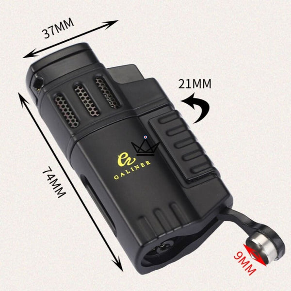 Briquet Chalumeau - 4 Torches FURY - - Briquet Out - Cadeau, Noël, Anniversaire, Original - Atelier Atypique