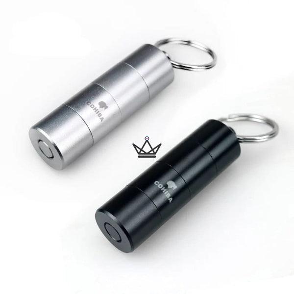 Poinçon à Cigare - Cohiba CAPONE noir métal original luxe cadeau homme anniversaire fete des peres noir argent coupe cigare percer