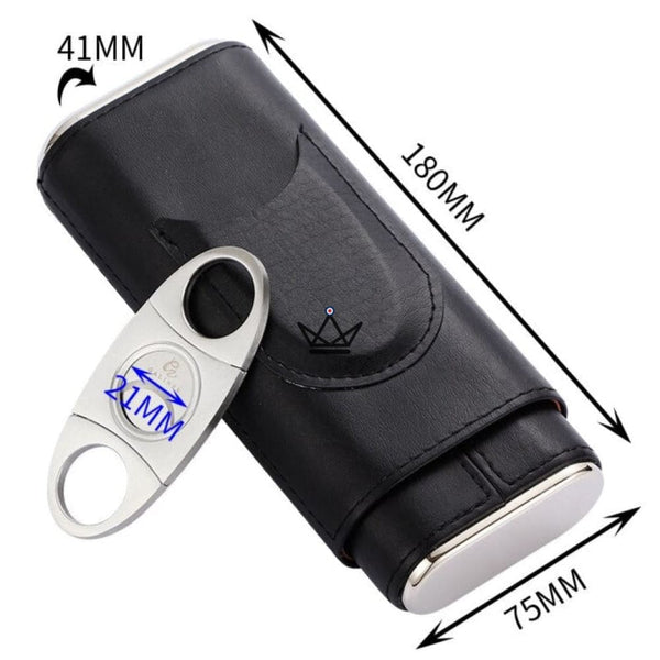 Etui 3 cigares et Coupe-Cigare - NEBOS - - Etui à cigare - Cadeau, Noël, Anniversaire, Original - Atelier Atypique