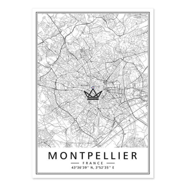 Affiches cartes de villes - Atelier Atypique