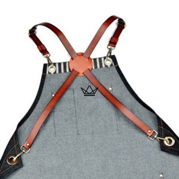 Tablier en toile et cuir - KHEFI - Atelier Atypique