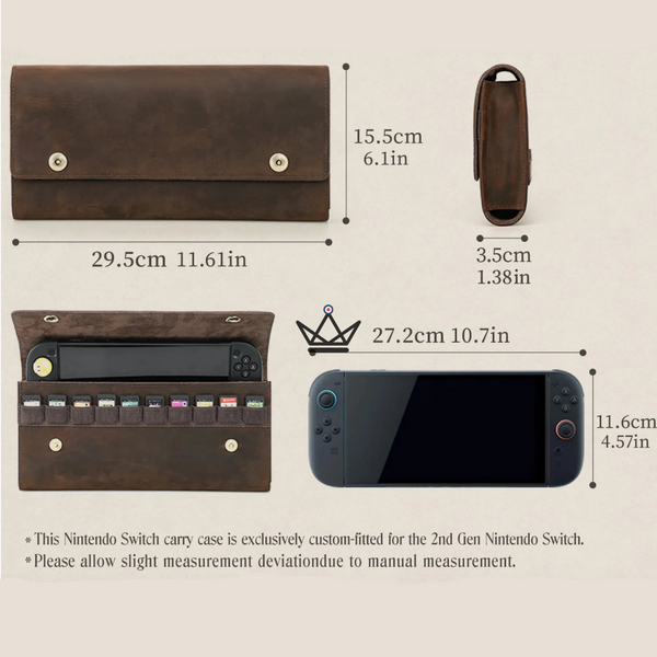 Customizable Leather Case Nintendo Switch 1st & 2nd Generation — VOYAGEUR Mario