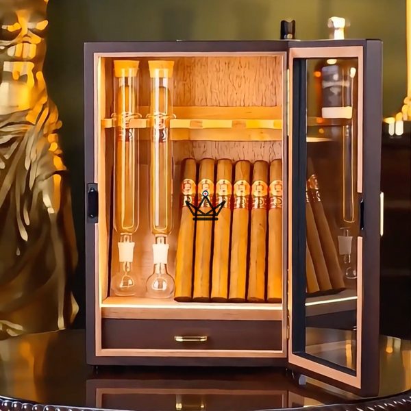 INFUSIO SANCTUAIRE - 4-Tube Cedar LED Display Cigar Infuser & Humidor