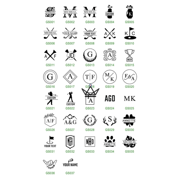 Customizable golf ball stamp, monogram or logo — PAR – 5/12