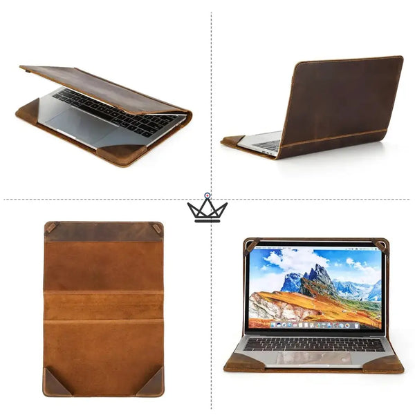 Customizable Leather MacBook Sleeve 13" - Traveler BINDING