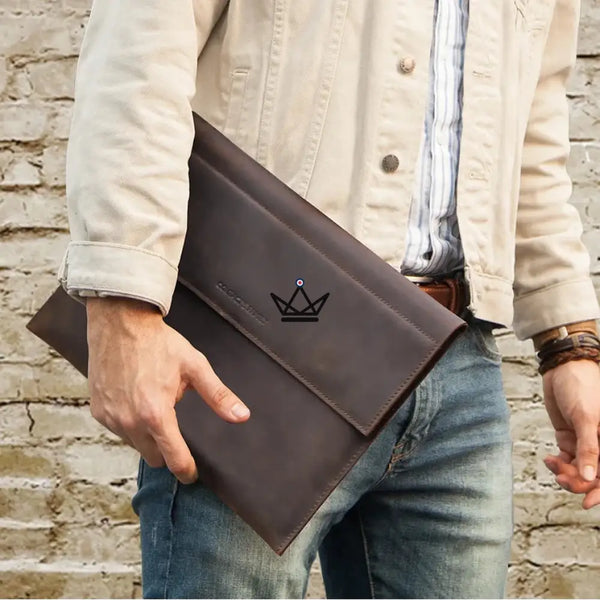 Customizable Leather Macbook Sleeve 13"-14" - MISSIVE Traveler