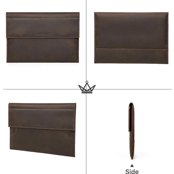 Customizable Leather Macbook Sleeve 13"-14" - MISSIVE Traveler