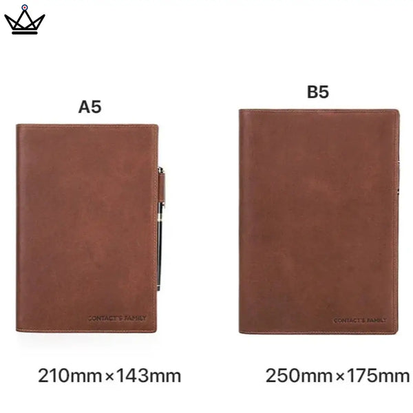 Customizable Leather Notebook Cover - Timeless Traveler