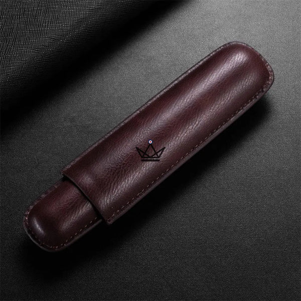 Étui à cigare individuel en cuir de vachette télescopique - SOLITAIRE - ["maj-desc","maj-filtre"] - etui cigare - Cadeau, Noël, Anniversaire, Original, Fête des pères, fête des mères - Atelier Atypique