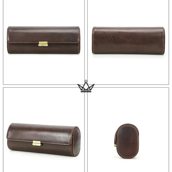 Customizable Leather Travel Watch Case for 1 to 4 Watches - CAPSULE Traveler