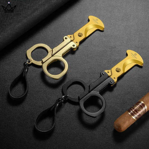 Deluxe Foldable Cigar Cutter Scissors - Excelsior Edition