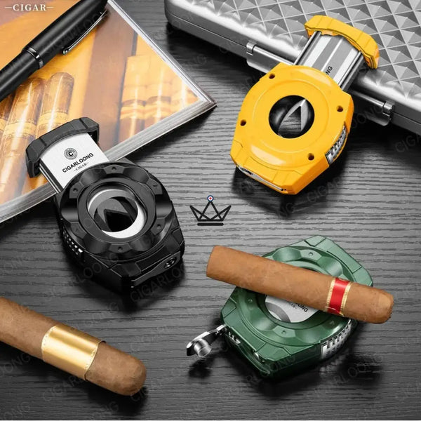 4-in-1 Stainless Steel Cigar Cutter - CALIBRIUM
