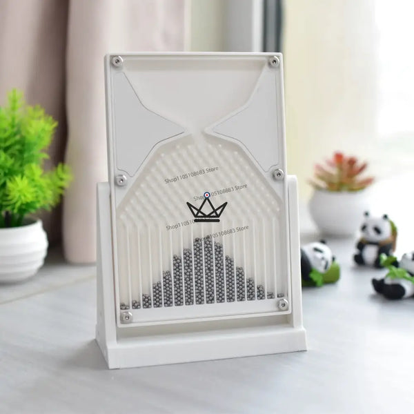 Galton board normal distribution, mathematical desk object - QUINCUNX