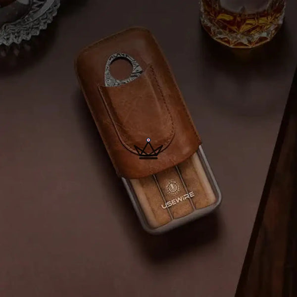 Cave à cigares de luxe en cèdre espagnol – Crown Prestige