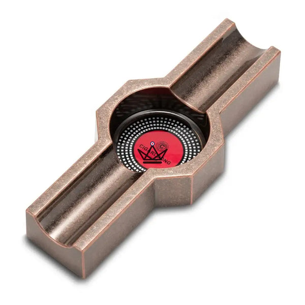 Solo King 2-Cigar Ashtray — 3 Vintage Finishes