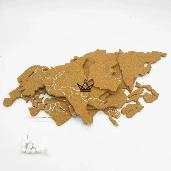 Globe terrestre en liège à punaiser sur pied métal, mappemonde 14,5 cm - PÉRIPLE - ["maj-desc","maj-filtre","Objets Scientifiques"] - Objets Scientifiques - Cadeau, Noël, Anniversaire, Original, Fête des pères, fête des mères - Atelier Atypique