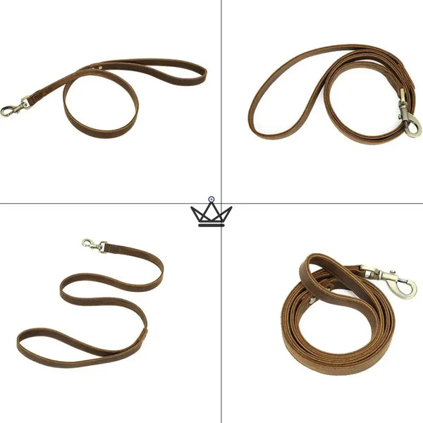 Customizable leather dog leash - Canis Lupus Voyager