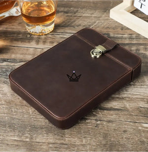Étui à cigares personnalisable en cuir - Voyageur Slice - ["cadeau-entreprise","Cigare Personnalisable"] - etui cigare personnalisable - Cadeau, Noël, Anniversaire, Original, Fête des pères, fête des mères - Atelier Atypique
