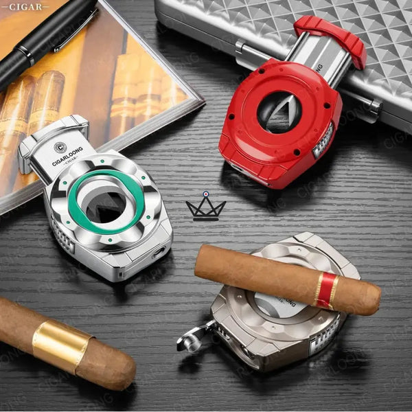 4-in-1 Stainless Steel Cigar Cutter - CALIBRIUM