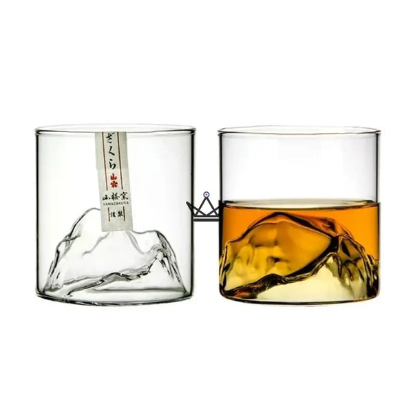 Verre à whisky montagne 3D en coffret bois - SOMMET - ["maj-desc","maj-filtre"] - verre whisky - Cadeau, Noël, Anniversaire, Original, Fête des pères, fête des mères - Atelier Atypique
