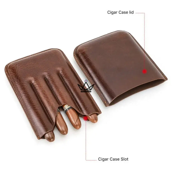 Etui 4 cigares en cuir personnalisable - Voyageur Elixir -  - etui cigare personnalisable - Cadeau, Noël, Anniversaire, Original, Fête des pères, fête des mères - Atelier Atypique