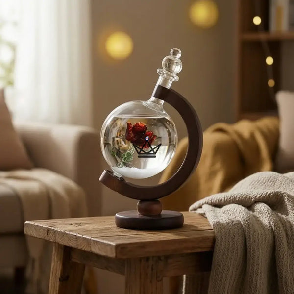 Storm glass globe crystal barometer - AURORE