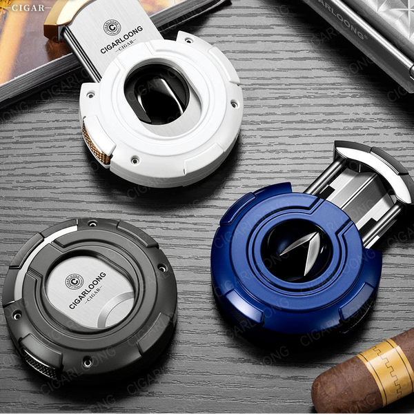 Orbis Nox Cigar Cutter — 2-in-1 Guillotine & V-Cut Pop-Up