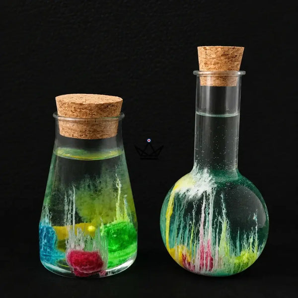 Magical crystal garden in a vial, chemistry experiment — GERMINA