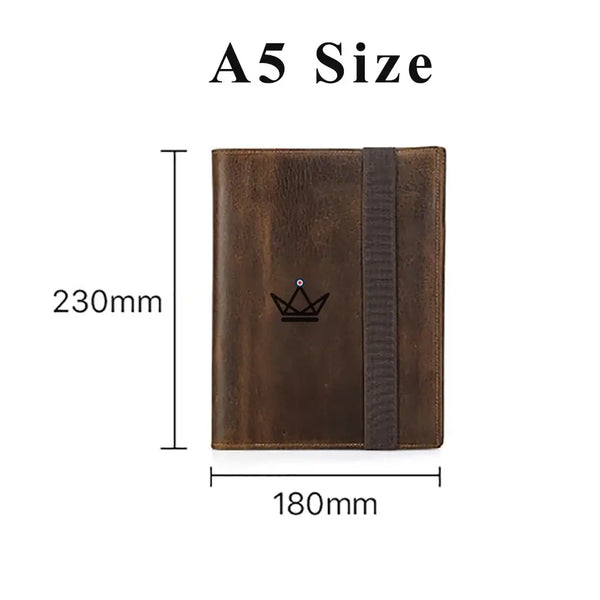 Customizable Leather Document Holder - A5 / B5 Tablet & Notebook - VOYAGEUR Folio