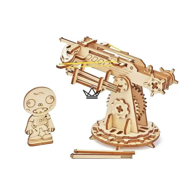 Medieval ballista 3D wooden puzzle with figurine and projectiles - VELITE