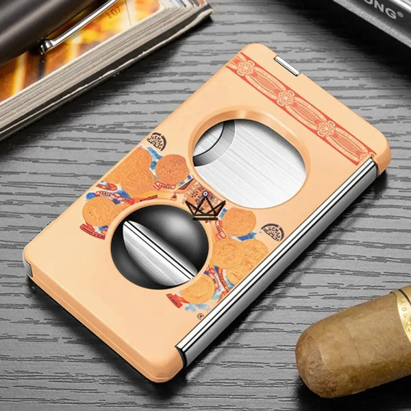 Elite Slice Cigar Cutter — 3 Cuts in 1 (Straight, V, Punch), Stainless Steel & Premium Resin, 6 Finishes, Gift Box Included