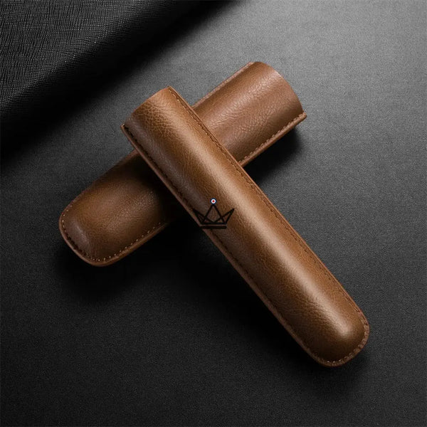 Étui à cigare individuel en cuir de vachette télescopique - SOLITAIRE - ["maj-desc","maj-filtre"] - etui cigare - Cadeau, Noël, Anniversaire, Original, Fête des pères, fête des mères - Atelier Atypique