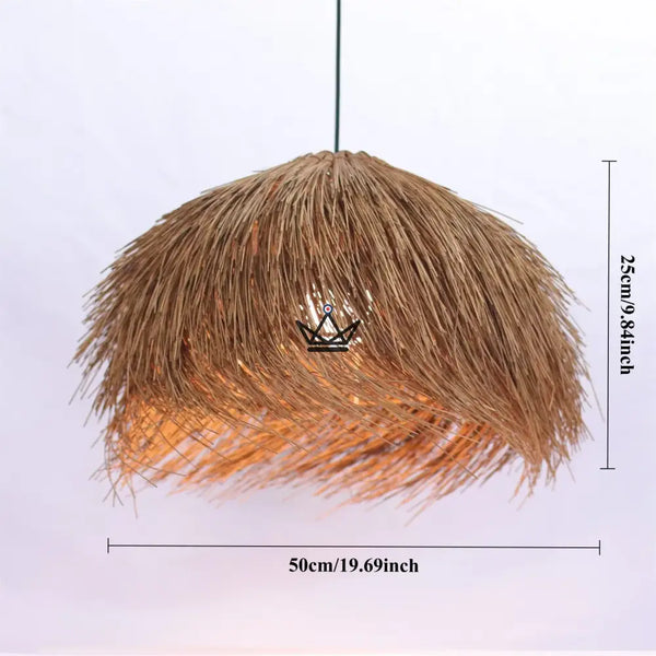 NIDO Pendant Light — Dried Rattan, Bohemian Dome